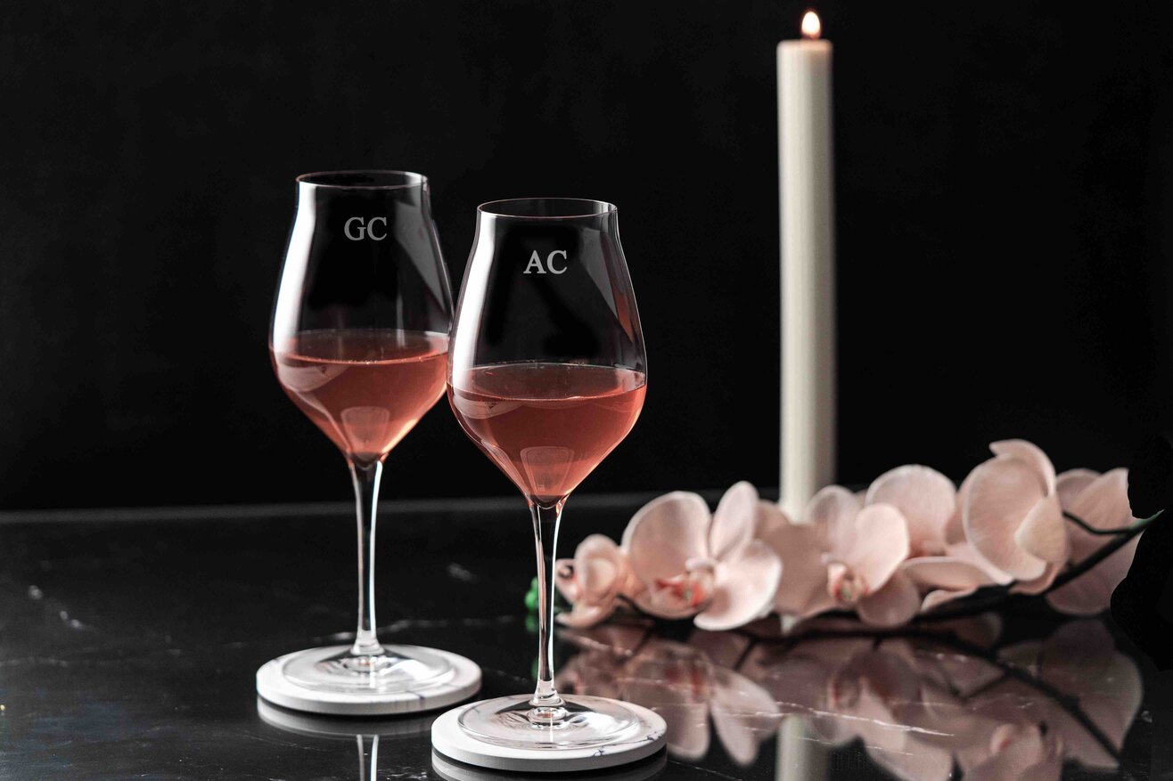 Nouvelle Glass Personalised Abigail Wine Glasses